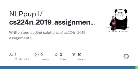 Topics natural-language-processing stanford-nlp stanford cs224n 2020 cs224n - assignment - solutions cs224nwinter2020 pytorch. . Cs224n assignment 2 solutions